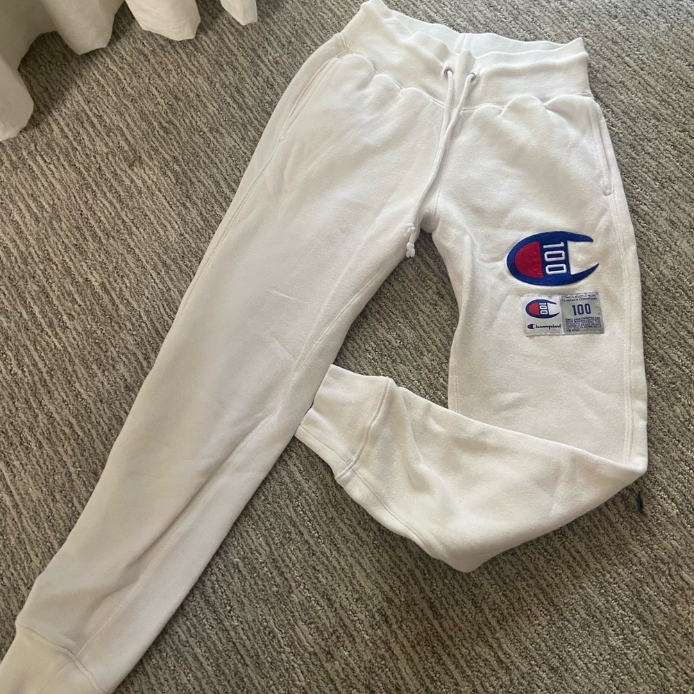 White Champion Joggers